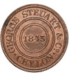 Cejlon. Token 19 centów 1843 (1881), G. Steuart & Co: Wekande Mills, Colombo