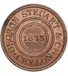 Ceylon. Token, 19 Cents 1843 (1881), G. Steuart & Co: Wekande Mills, Colombo