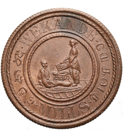 Ceylon. Token, 19 Cents 1843 (1881), G. Steuart & Co: Wekande Mills, Colombo