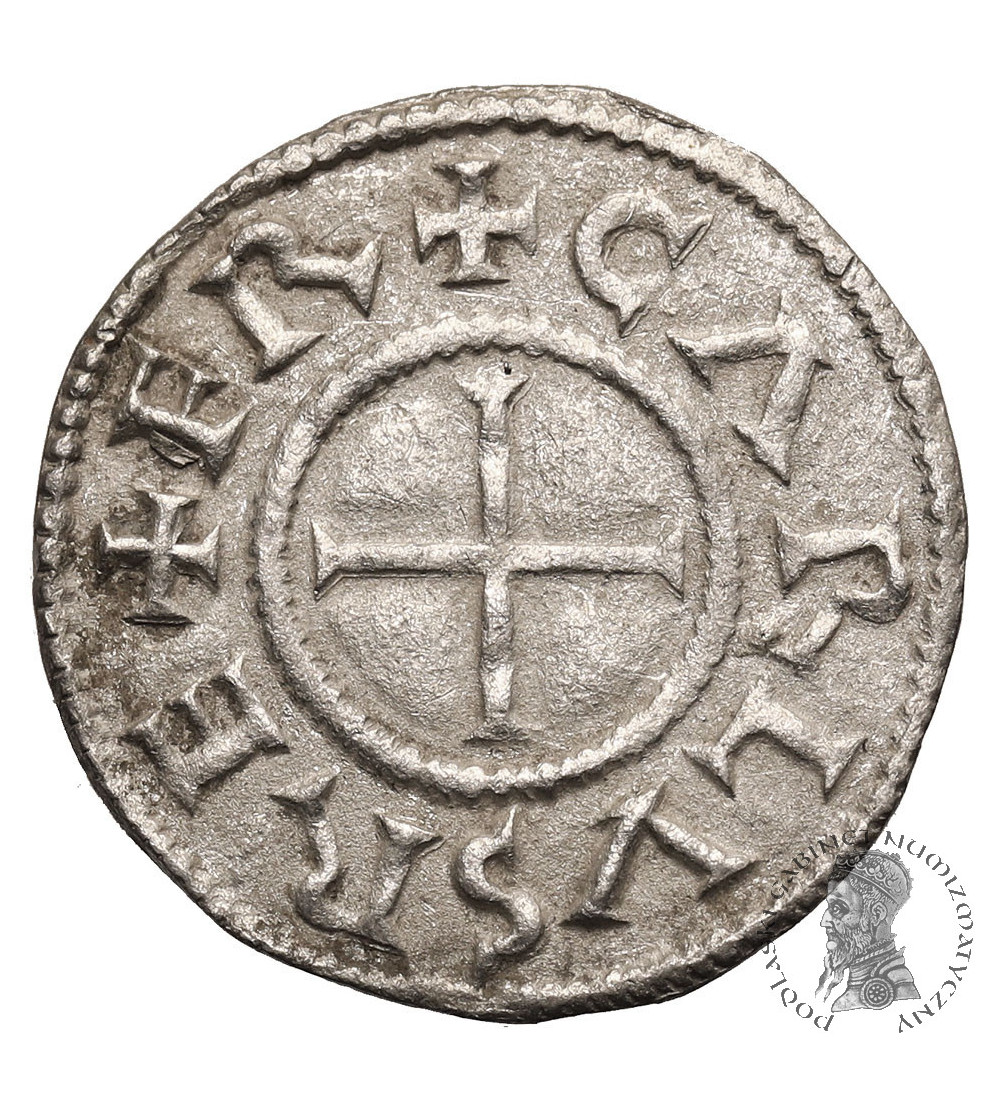 Francja, Poitou (Karolingowie 719-987 AD). Charles the Bald (Karol II Łysy), 840-877 AD. AR Denar bez daty (ok. 840-864), Paryż