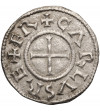 France, Poitou (Carolingian 719-987 AD). Charles the Bald, 840-877 AD. AR Denier no date (ca. 840-864 AD), Paris Mint