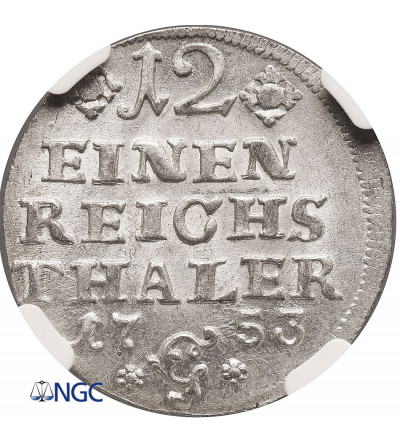 Prussia / Brandenburg-Preussen, Friedrich II der Grosse 1740-1786. 1/12 Taler 1753 G, Stettin - NGC MS 64