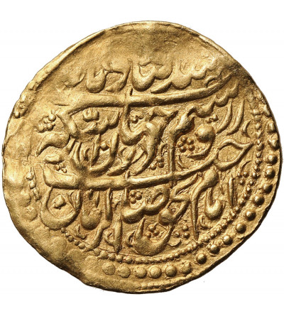 Iran / Persja, Dynastia - Zandowie. Karim Khan, 1753-1779 AD. AV 1/4 Mohur, AH 1186 / 1772/1773 AD, mennica Yazd (Jazd)