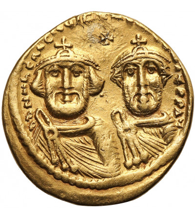Byzantine Empire, Constans II, with Constantine IV, 641-668. AV Solidus, circa 554-559 AD, Constantinopolis Mint
