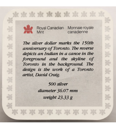 Canada. 1 Dollar 1984 Proof, 150th Anniversary Toronto