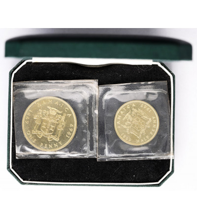 Jamajka. Proof Set, 1/2 Penny and 1 Penny 1969, Royal Mint