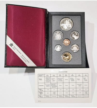 Canada. Luxury Proof Set 1990 - 7 pcs, Royal Canadian Mint