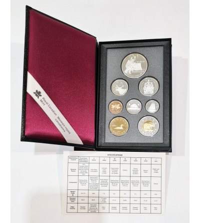 Kanada. Luksusowy Double Dollar Proof Set 1997, Szczyt hokejowy Kanada / Rosja - 8 monet