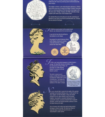Wielka Brytania. Oficjalny zestaw 9 monet 1998, Nowy Portret Królowej Elżbiety II