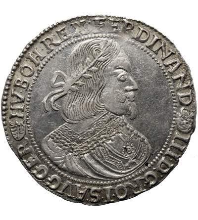 Węgry (Święte Cesarstwo Rzymskie). Ferdynand III, 1625-1637-1657. Talar (Reichstaler) 1656 KB, Kremnica - NGC UNC Details