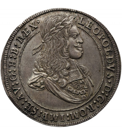 Austria (Święte Cesarstwo Rzymskie). Leopold I, 1657-1705. 1/2 talara bez daty (ok. 1670), mennica Hall