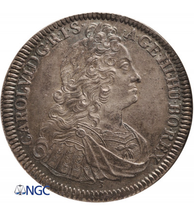 Austria (Święte Cesarstwo Rzymskie). Karol VI, 1711-1740. Talar 1737 (3), mennica Hall - NGC MS 63, Top Pop!!
