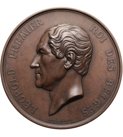 Belgium, Leopold I (1831-1865). Bronze medal 1859, Inauguration of the Congress Column