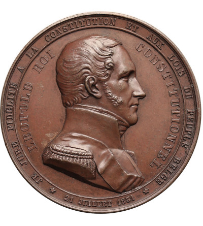 Belgium, Leopold I (1831-1865). Medal 1848, commemorating the distribution of the flags of the citizen guards of the Kingdom