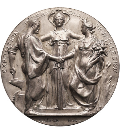 Belgium, Leopold II (1865-1909). Medal 1897, commemorating the Brussels International Exposition