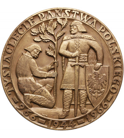 Polska, PRL. Medal 1966, upamiętniający Tysiąclecie Państwa Polskiego