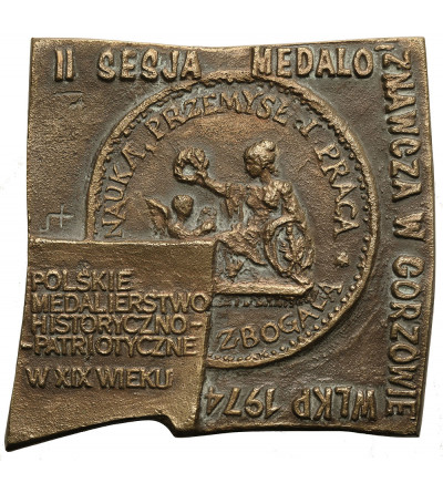 Polska, PRL (1952–1989), Gorzów Wielkopolski. Plakieta 1974, II Sesja Medaloznawcza w Gorzowie (S. Niewitecki)