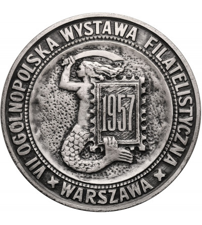 Polska, PRL (1952–1989), Warszawa. Medal 1957, VII Ogólnopolska Wystawa Filatelistyczna (S. Niewitecki)