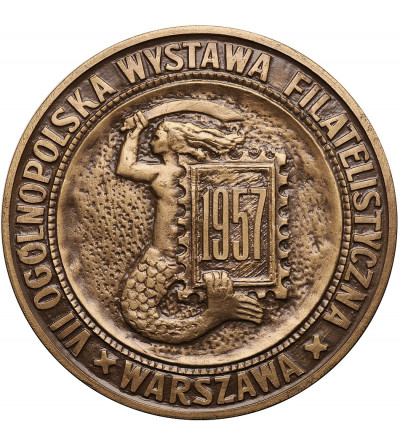 Polska, PRL (1952–1989), Warszawa. Medal 1957, VII Ogólnopolska Wystawa Filatelistyczna (S. Niewitecki)
