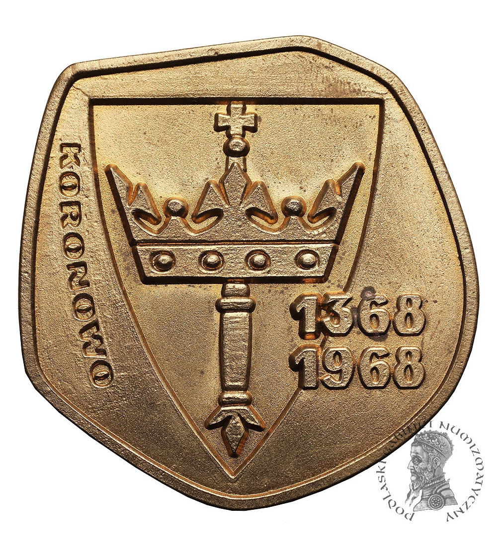Poland, PRL (1952-1989), Koronowo. Medal 1968, the 600th anniversary of the granting of municipal rights, (S. Niewitecki)