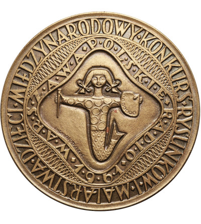 Polska, PRL (1952–1989), Warszawa. Medal 1961, Międzynarodowy Konkurs Rysunków i Malarstwa Dzieci (S. Niewitecki)