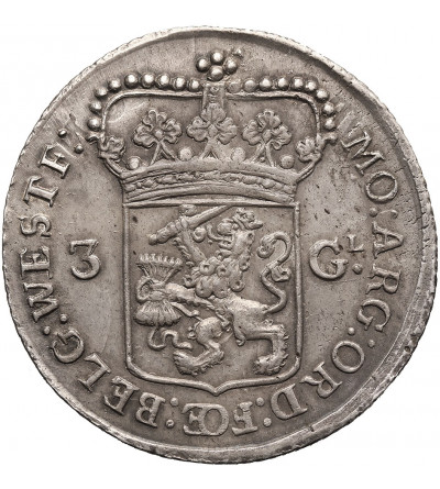 Niderlandy, Prowincja Zachodnia Fryzja (1581-1795). 3 Guldeny 1786, ex. Berkman - kolekcja Coenen