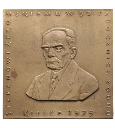 Poland, PRL (1952-1989). Medal 1975, To Stefan Żeromski on the 50th Anniversary of his Death