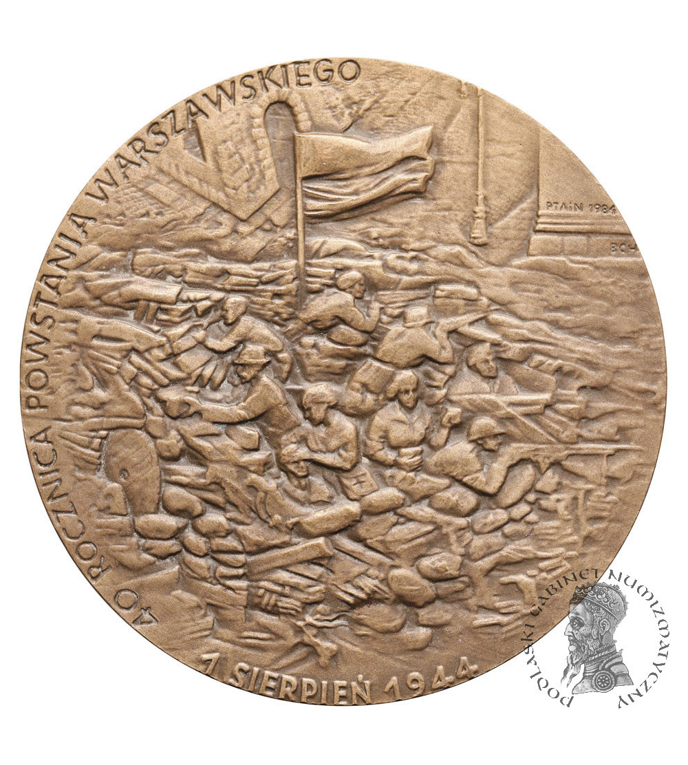 Poland, PRL (1952-1989), Warsaw. Medal 1984, 40th Anniversary of the Warsaw Uprising