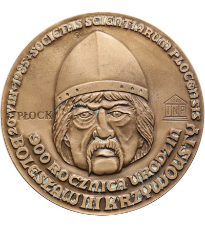 Poland, PRL (1952-1989), Plock. Medal 1985, 900th Anniversary of the Birth of Boleslaw III the Wrymouth