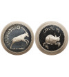 Oman. Proof Set of 2 1/2 and 5 Rials 1977, World Wildlife Conservation
