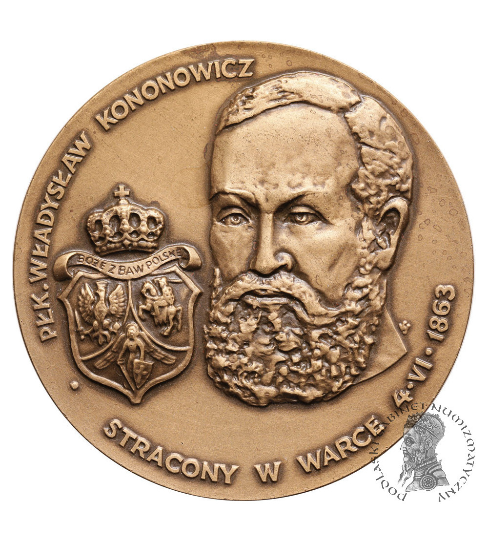 Polska, PRL (1952–1989). Medal 1985, Władysław Kononowicz, 120. Rocznica Powstania Styczniowego