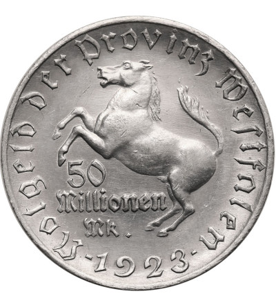 Niemcy, Westfalia. Notgeld, 50 milionów marek 1923, Minister von Stein - aluminium