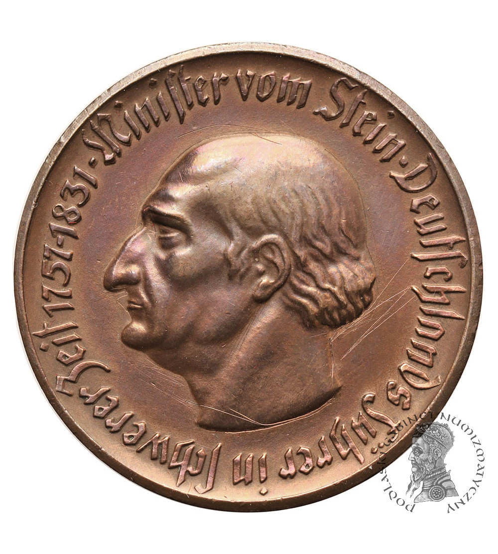 Niemcy, Westfalia. Notgeld, 10 marek 1921, Minister von Stein - brąz