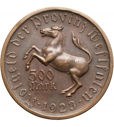 Germany, Westfalen / Westphalia. Notgeld, 500 Mark 1923, Annette von Droste-Hülshoff - Bronze