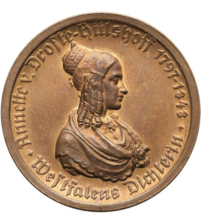 Niemcy, Westfalia. Notgeld, 100 marek 1923, Annette von Droste-Hülshoff - brąz