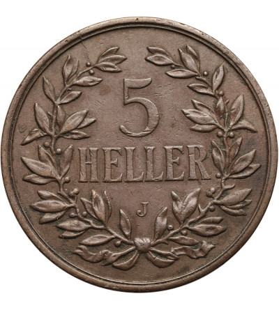 Niemiecka Afryka Wschodnia. 5 Heller 1908 J