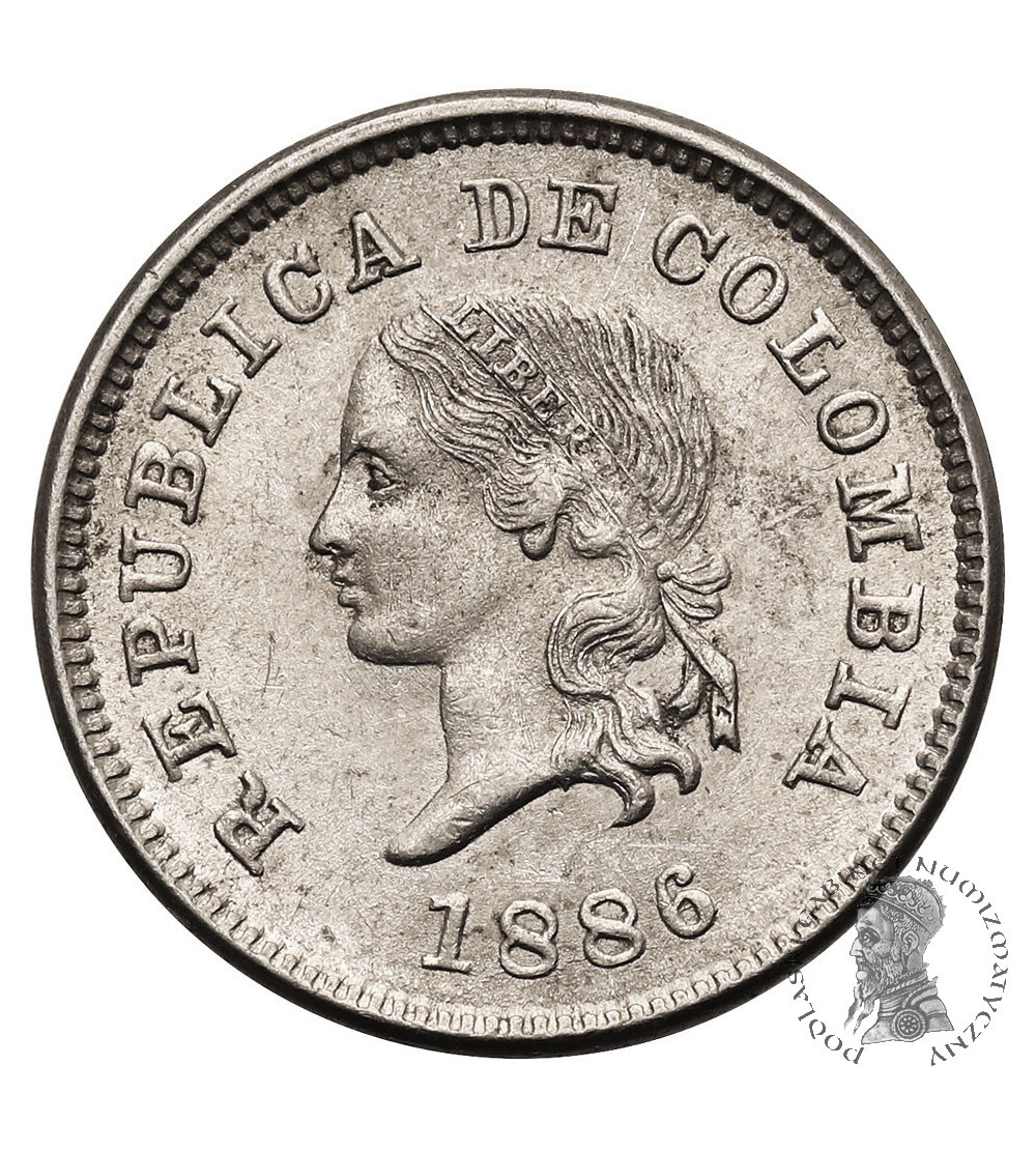 Colombia. 5 Centavos 1886/5 (W