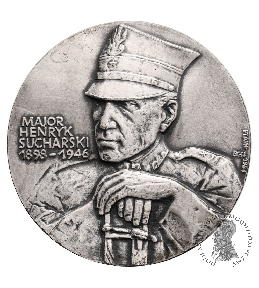 Polska, PRL (1952–1989). Medal 1984, Major Henryk Sucharski 1898-1946, Westerplatte 1-7.09.1939