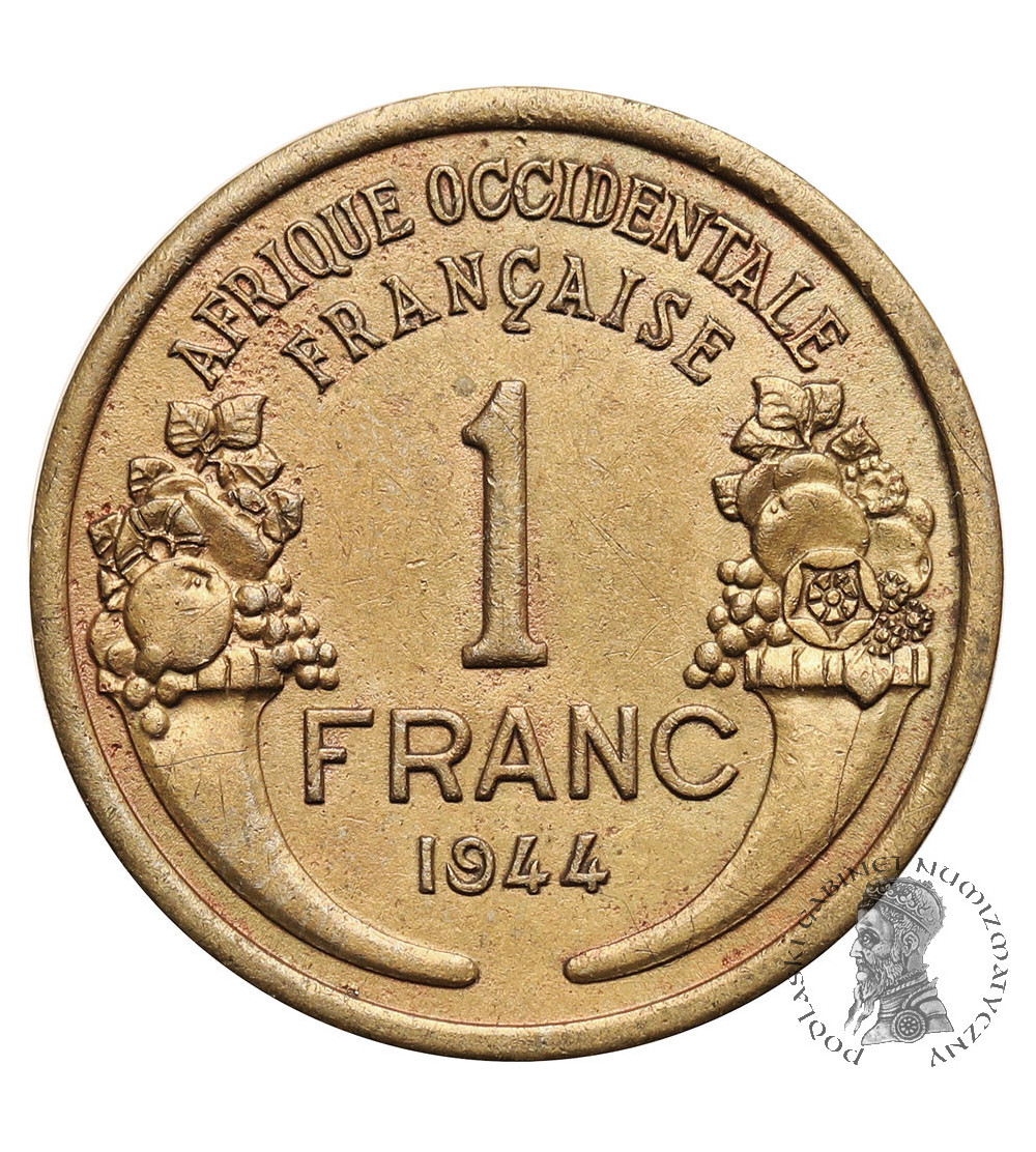 Francuska Afryka Zachodnia. 1 frank 1944