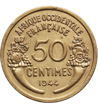 French West Africa. 50 Centimes 1944 (L)