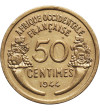 French West Africa. 50 Centimes 1944 (L)