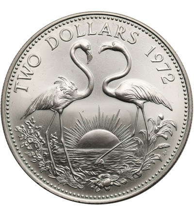 Bahamas. 2 Dollars 1972, Elizabeth II