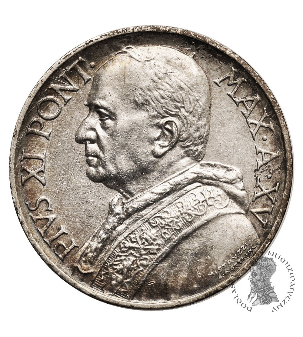 Watykan. 5 Lire 1936, AN XV, Pius XI 1922-1939