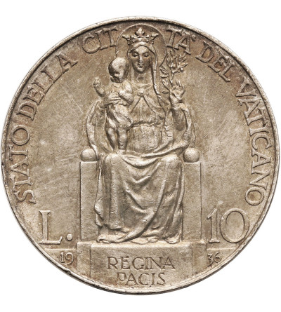 Watykan. 10 Lire 1936, AN XV, Pius XI 1922-1939