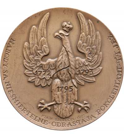 Poland, PRL (1952-1989), Szczecin. Medal 1987, Novgorod MP Tadeusz Rejtan 1746-1780