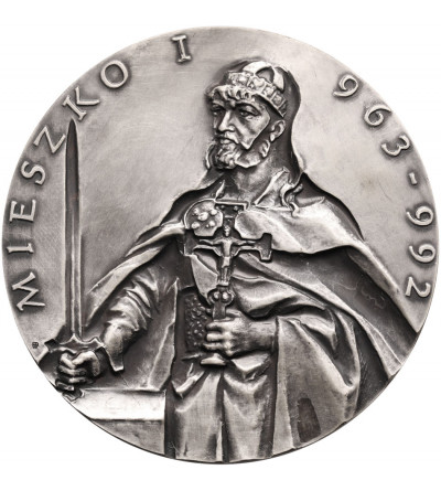 Polska, PRL (1952–1989), Koszalin. Medal 1985, Mieszko I 963-992, Dobrawa 965-977