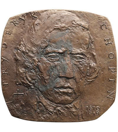 Poland, PRL (1952-1989). Bronze Medallion 1967 with portrait of Fryderyk Chopin, Jozef Stasinski
