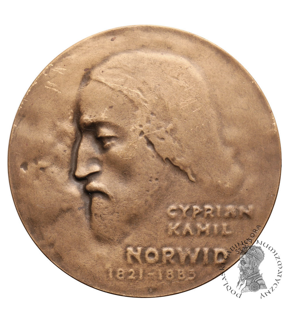 Polska, PRL (1952–1989). Medal 1971, Cyprian Kamil Norwid 1821-1885, w 150. Rocznicę Urodzin