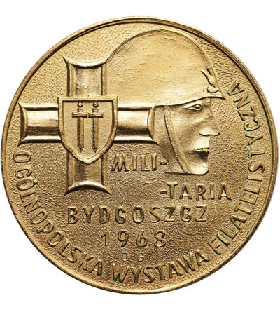 Poland, PRL (1952-1989), Bydgoszcz. Medal 1968, XXV Years of the People's Army of Poland, International Philatelic Exhibition