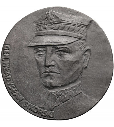 Polska, PRL (1952–1989). Duży medal jednostronny, gen. Władysław Sikorski
